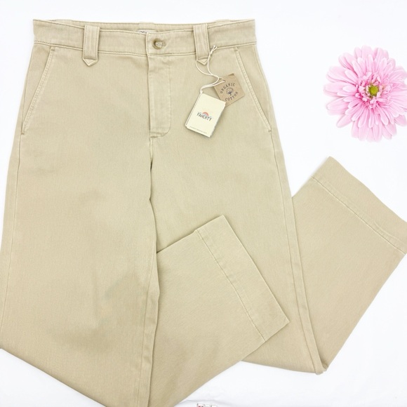 Faherty Coastline Stretch Chino Organic Cotton Pants Trousers Straight Leg Khaki - Picture 6 of 15